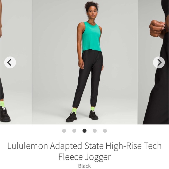 Lululemon adapted state high-rise tech fleece joggers black size 2 - Picture 2 of 5
